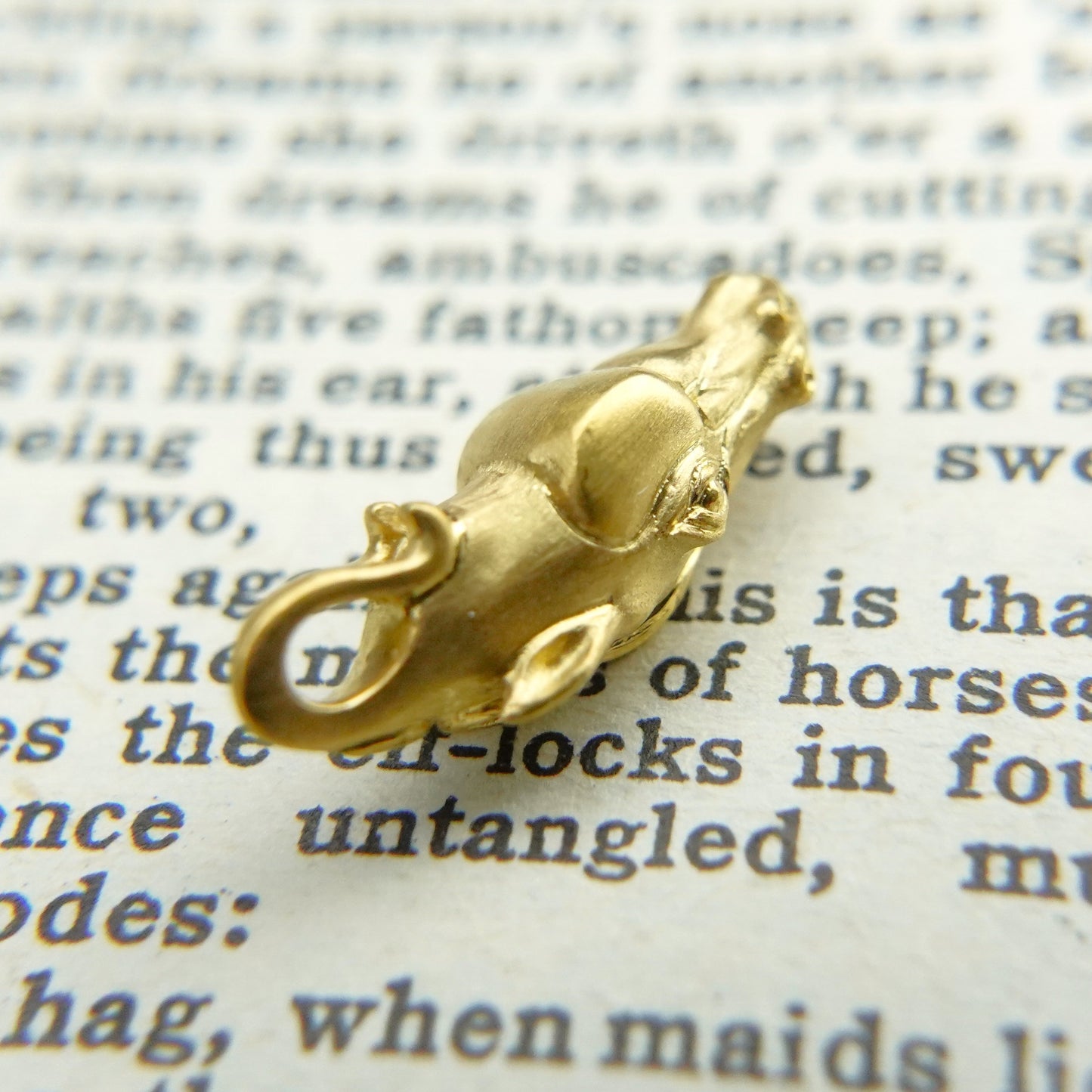 Solid 22ct gold horse pendant and platinum chain. Handmade to order. © Adrian Ashley