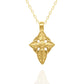 Gold vermeil Cross charm pendant and chain. © Adrian Ashley