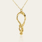 Gold plated silver Freediver pendant and chain. © Adrian Ashley