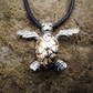 Sea turtle necklace, gold and silver baby turtle hatchling, double sided pendant. This piece will be hand made to order. © Adrian Ashley