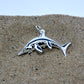 Ichthyosaurus necklace, Made from highly polished, tarnish resistant silver, strung on a strong cord. © Adrian Ashley