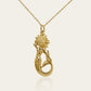 Gold plated silver Mermaid pendant and chain. © Adrian Ashley