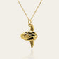 Gold plated silver Mola mola, Ocean sunfish or Moonfish pendant and chain © Adrian Ashley