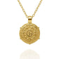 Gold vermeil Chakra Mandala charm pendant and chain. © Adrian Ashley