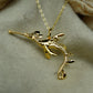 Gold plated silver Weedy Sea Dragon pendant and chain © Adrian Ashley