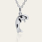 Dugong necklace, Made from highly polished, tarnish resistant silver, hung on a solid silver chain. © Adrian Ashley