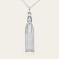 Freediving fin necklace. Made from highly polished, tarnish resistant silver, hung on a solid silver chain. © Adrian Ashley