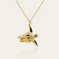 Gold plated silver Sea Turtle pendant and chain. © Adrian Ashley