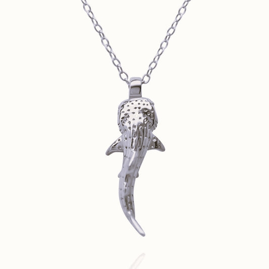 Platinum Whale Shark charm with a solid platinum chain. Made to order. © Adrian Ashley