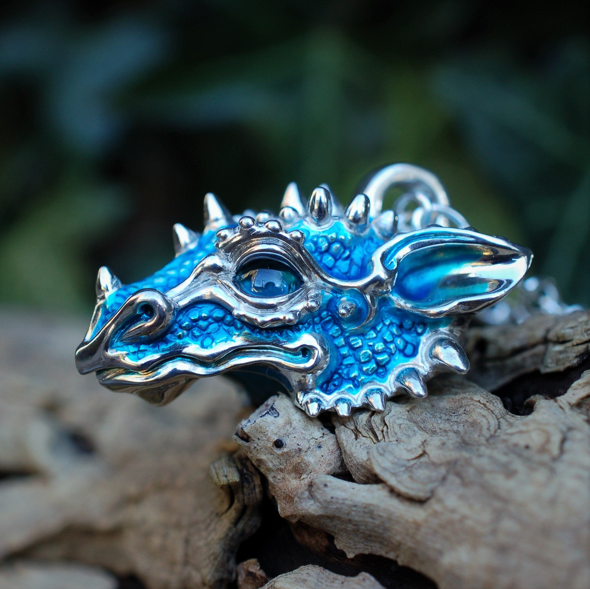 Silver dragon pendant deals necklace