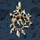 Sea dragon necklace. Solid gold leafy sea dragon pendant. Double sided marine life artwork. © Adrian Ashley